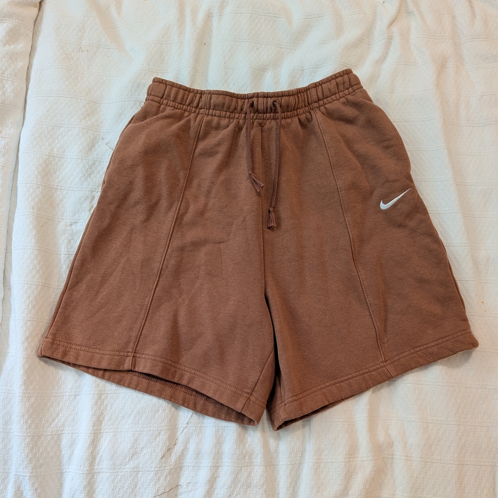 Nike Brown Fleece Drawstring Shorts